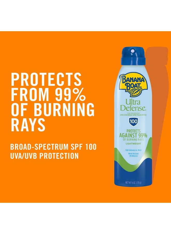 Banana Boat Ultra Defense Clear Sunscreen Spray Spf 100 6Oz Lightweight Sunscreen Banana Boat Spf 100 Spray On Sunscreen Water Resistant Sunscreen 6Oz