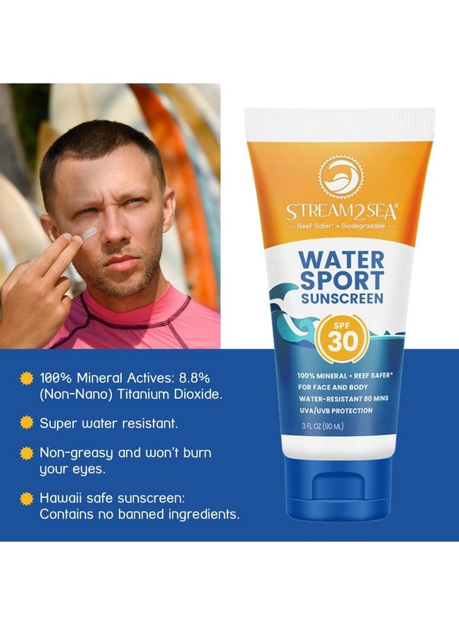 Spf 30 Mineral Sunscreen Biodegradable And Reef Safe Sunscreen 3 Fl Oz Nongreasy And Moisturizing Mineral Sunscreen For Face Protection And Body Against Uva And Uvb