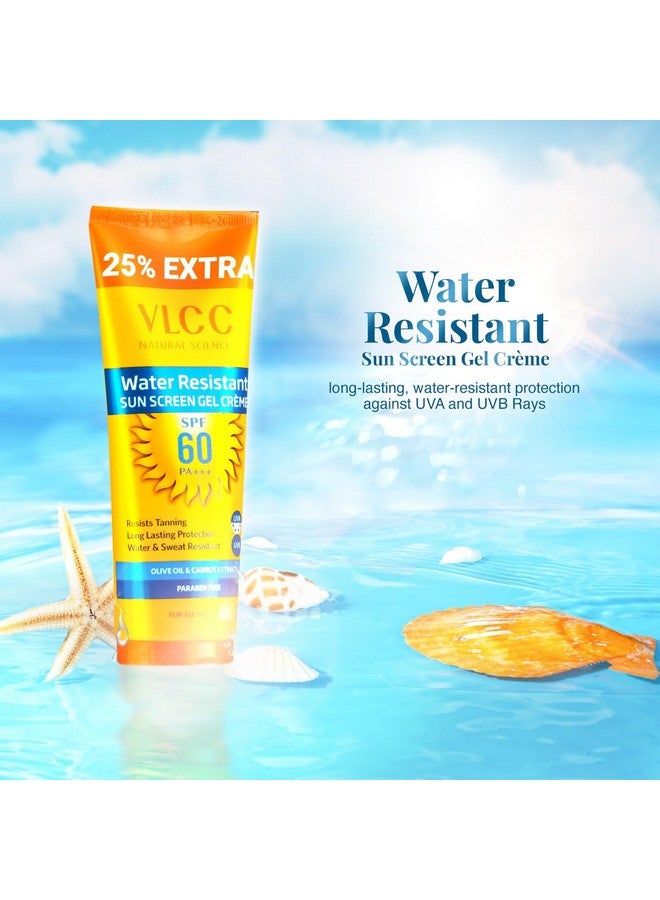 Spf 60 Pa+++ Sunscreen Gel Crème100G + 25G Extra (Pack Of 2) With Niacinamide Ceramides & Vitamin E Protects From Uva Uvb Rays Sun Damage Skin Darkening And Premature Aging All