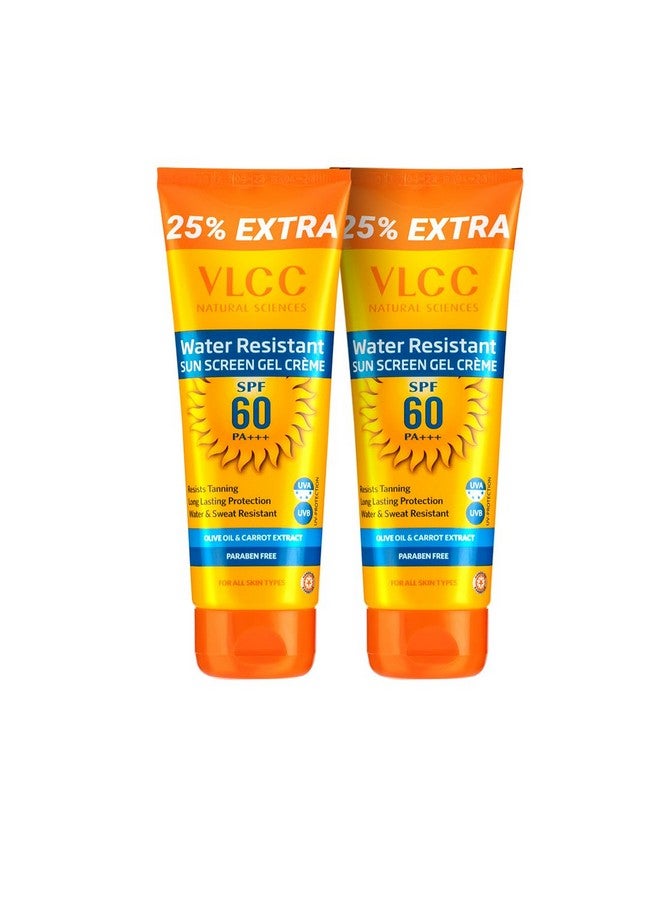 Spf 60 Pa+++ Sunscreen Gel Crème100G + 25G Extra (Pack Of 2) With Niacinamide Ceramides & Vitamin E Protects From Uva Uvb Rays Sun Damage Skin Darkening And Premature Aging All