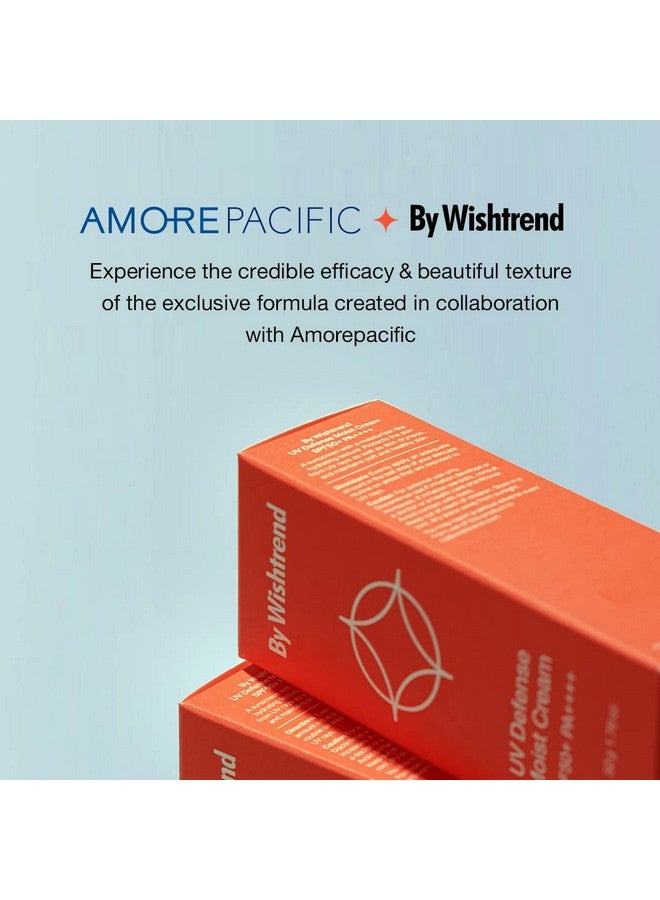 Uv Defense Moist Cream Spf 50+ Pa++++ Sunscreen 50G With Panthenol No White Cast Protects From Uva Uvb Infrared Radiation Blue Light Moisturizerlike Texture