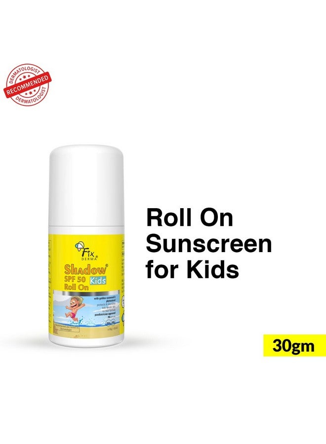 Shadow Spf 50 Kids Roll On Sunscreen For Kids Kids Sunscreen Spf 50 Roll On For Kids With Golden Seaweed & Phytosterol Kids Sunscreen Pa+++ Uva & Uvb Protection 30Gm Combination