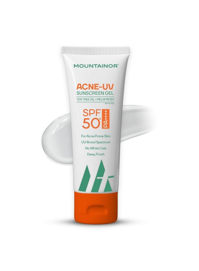 Acne Uv Sunscreen Gel Spf 50+ Pa++++ 50G Dermatologically Tested For All Skin Types Suitable For Normal Oily Or Acne Prone Skin Paraben & Paraffin Free