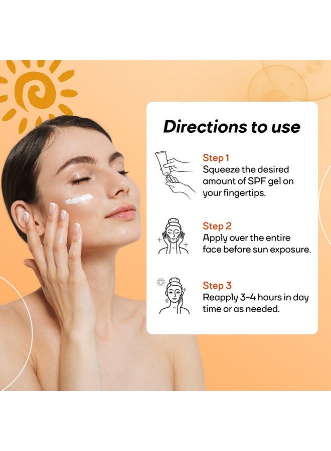 Acne Uv Sunscreen Gel Spf 50+ Pa++++ 50G Dermatologically Tested For All Skin Types Suitable For Normal Oily Or Acne Prone Skin Paraben & Paraffin Free