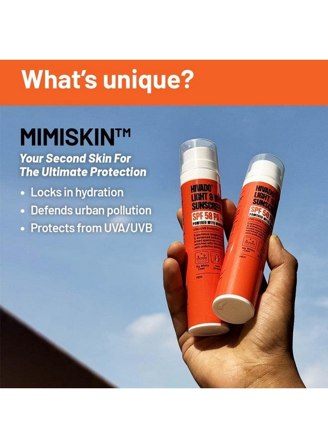 Light & Bright Men'S Sunscreen With Mimiskin™ Spf 50 Pa++++ Broad Spectrum Antipollution Deep Hydration 50Ml