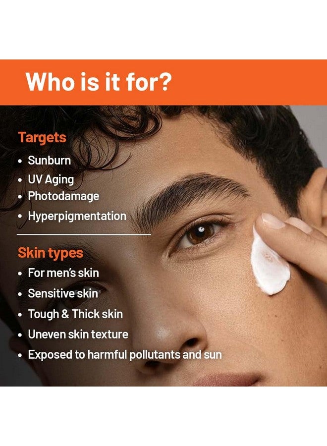 Light & Bright Men'S Sunscreen With Mimiskin™ Spf 50 Pa++++ Broad Spectrum Antipollution Deep Hydration 50Ml
