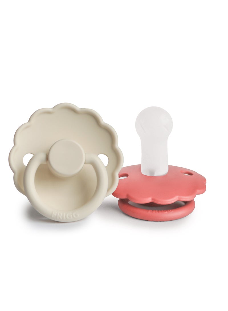 FRIGG Daisy Silicone 2-Pack 6-18 Months - Cream/Poppy - Size 2
