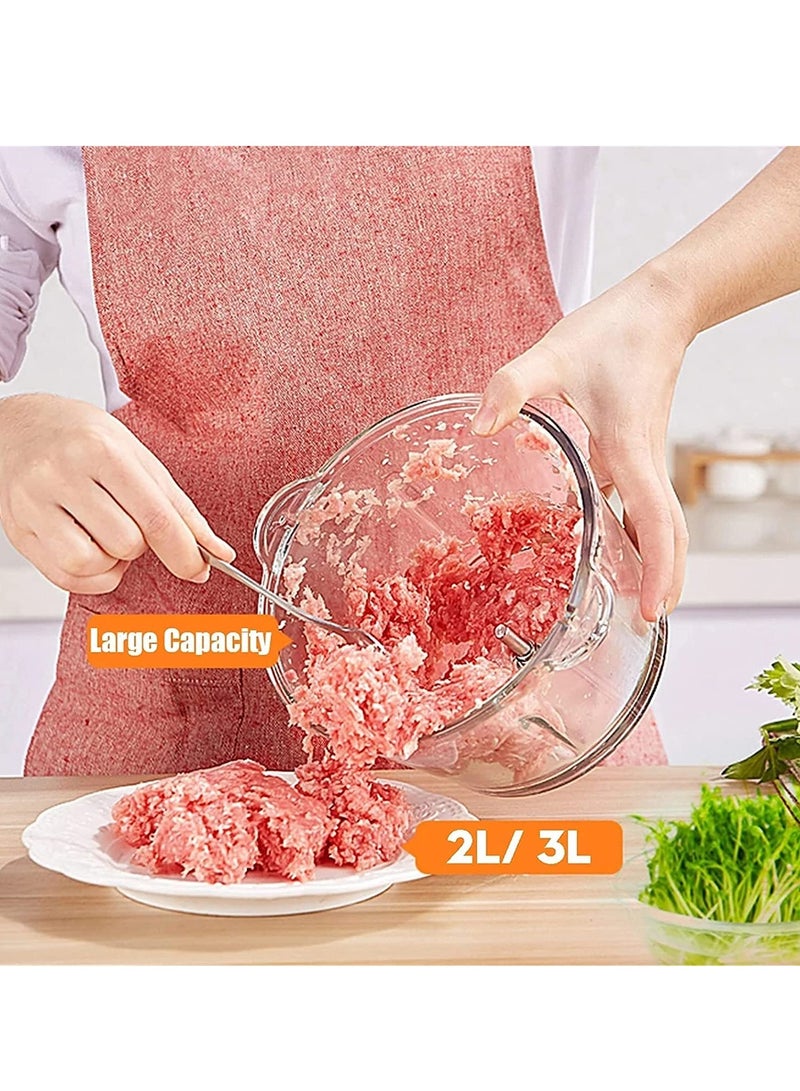 Meat Grinder,Meat Sausage Mincer,Sausage Stuffer Machine,Food Processor 3.8L Food Chopper For Meat,Vegetables,Fruits And Nuts,Food Grinder Stainless Steel Bowl 200W,Crushed Food Delicately