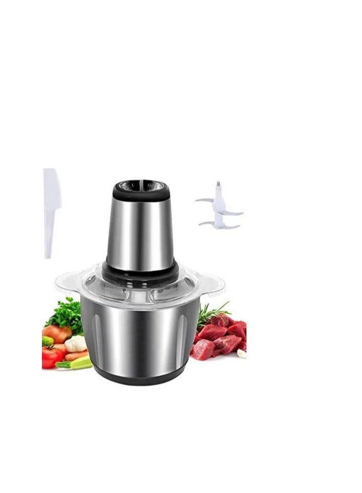 Slivers Criest Multi-Functional Meat Grinder, Electric Food Chopper, Food Processor for Meat, Vegetables, Fruits, and Nuts, with 304 Stainless Steel Cup