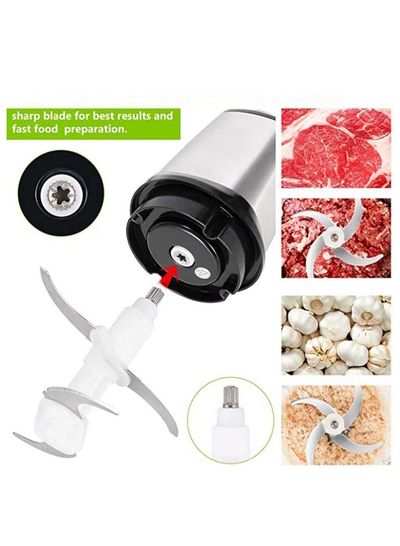 Slivers Criest Multi-Functional Meat Grinder, Electric Food Chopper, Food Processor for Meat, Vegetables, Fruits, and Nuts, with 304 Stainless Steel Cup