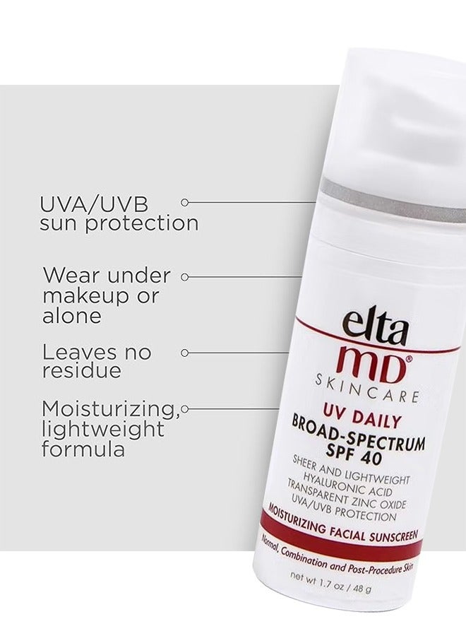 UV Restore Tinted Face Sunscreen 48g White, SPF 40 Anti Aging Face Moisturizer for Women, Mineral Face Sunscreen for Sun Damaged Skin Repair, Zinc Oxide Sunscreen Formula, Daily Face Sunscreen