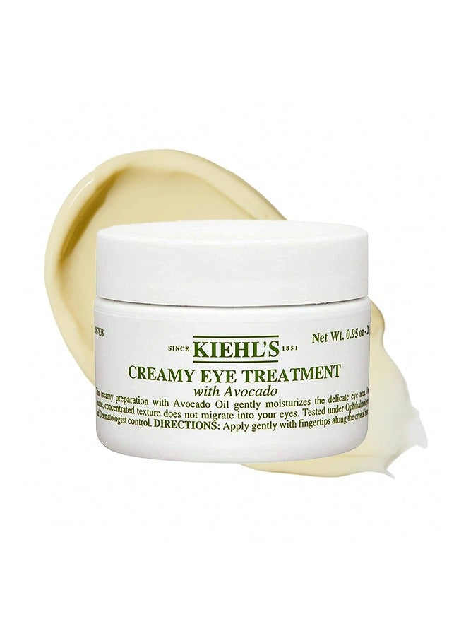Creamy Eye Treatment Cream With Avocado 28g, Contain Vitamin A, Avocado Oil and Fatty Acids To Hydrate Skin, Reduce The Look Of Puffiness and Fine Lines, Unveil More Vigorous Looking Eye Area