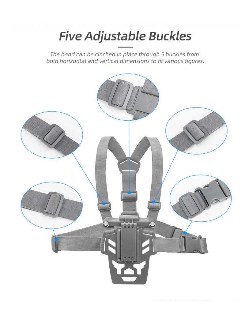 Chest Strap Mount Compatible for DJI RC 2/1, Remote Control Accessories Bracket, Back Chest Band, Waist Support Mount for RC 2/1, Waist Strap Belt ​