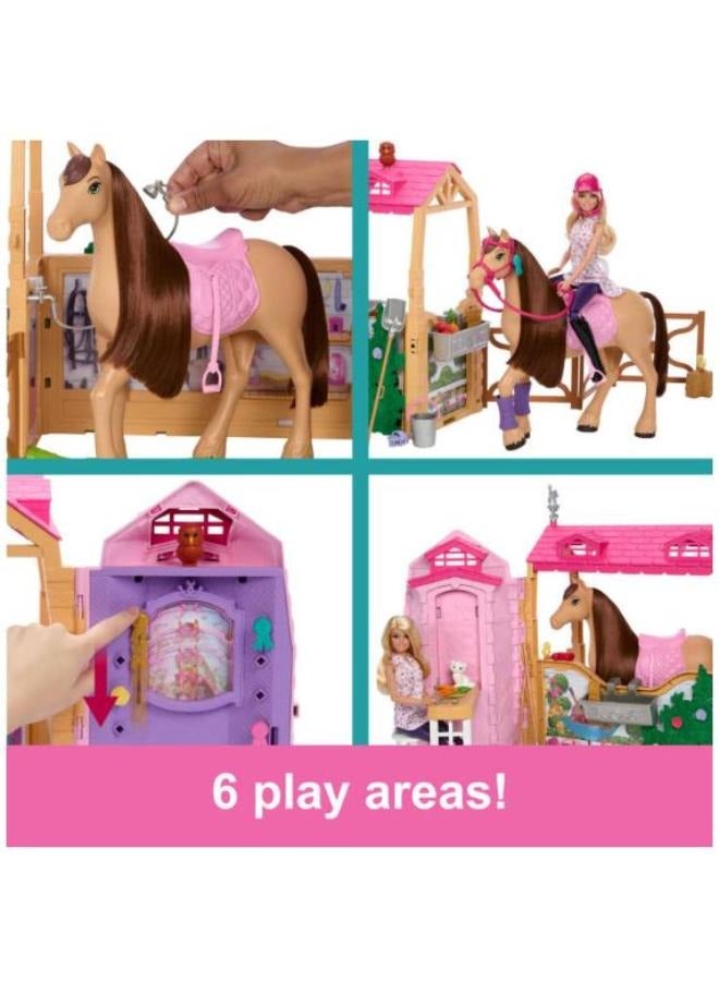 Barbie Mysteries: The Great Horse Chase Stable Playset With Doll, Toy Horse & Accessories