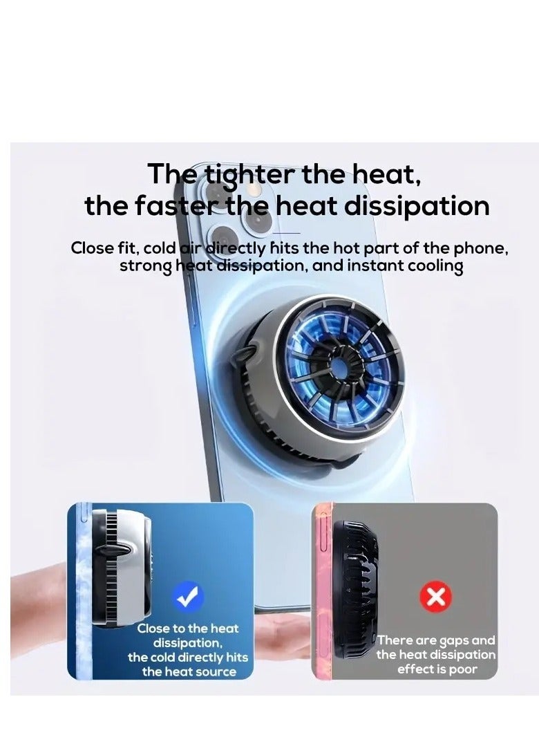 CX03 Cell Phone Semiconductor Magnetic Cooling Fan Radiator  Wireless Charging Function for PUBG Game Cooler for IOS Android