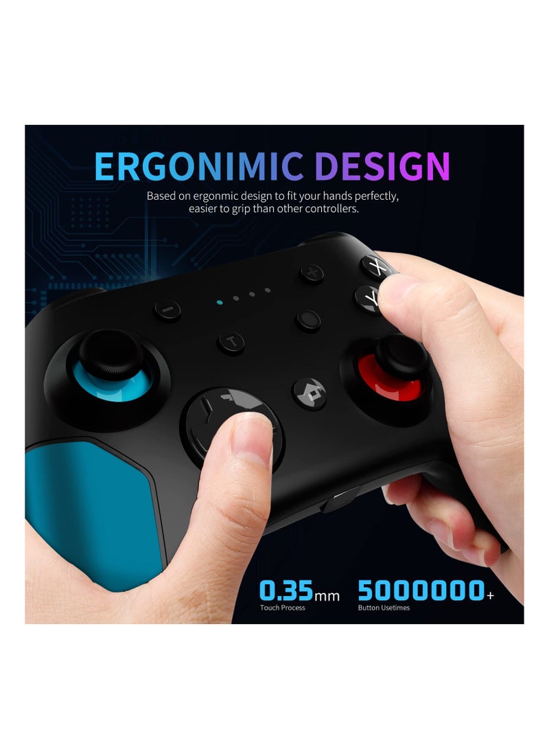 Wireless Pro Controller for Switch/ for Switch Lite Remote Pro Controller Gamepad Joystick with Dual Vibration, Gyro Axis, Motion Support Wake Up and Adjustable Turbo