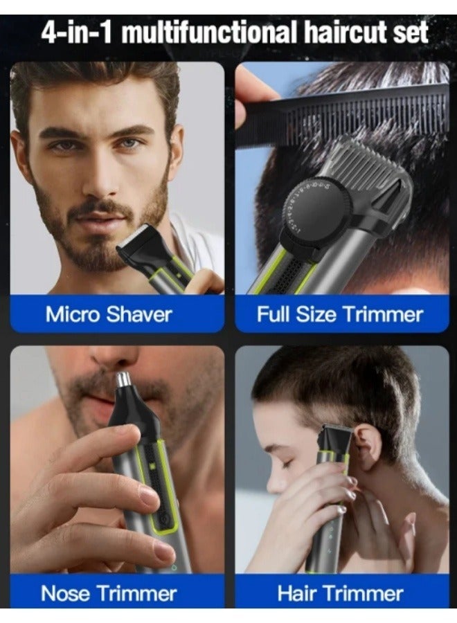 Men's Multifunctional Hair Clipper 4 in 1 Shaver Nose Hair Trimmer Set