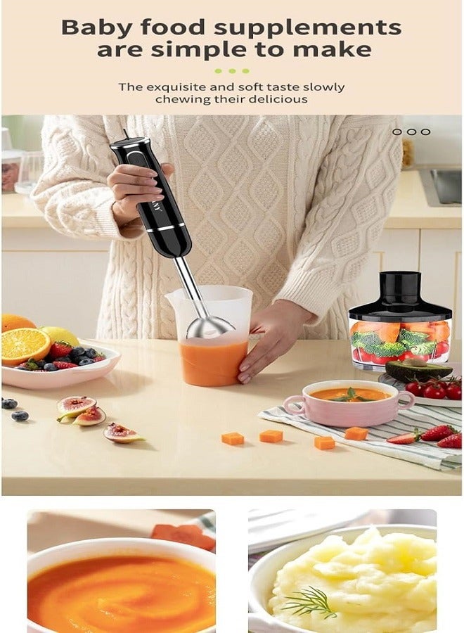 4-in-1 Multifunction Hand Blender Food Processor Electric Chopper 400W SK-1721-4 Black