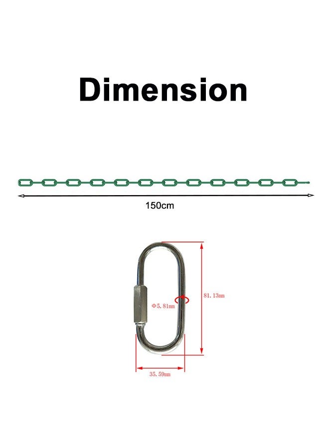 150cm Durable Waterproof Plastic Chain With Snap Hooks Outdoor Use