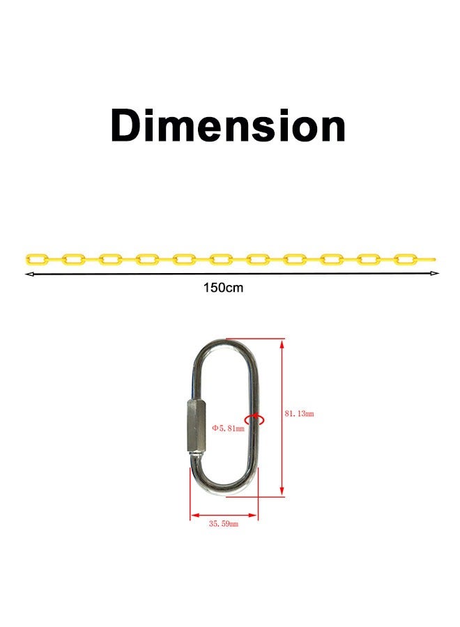 Heavy-Duty Industrial Plastic Cover Chain With Snap Hook Lightweight Durable Uv-Resistant