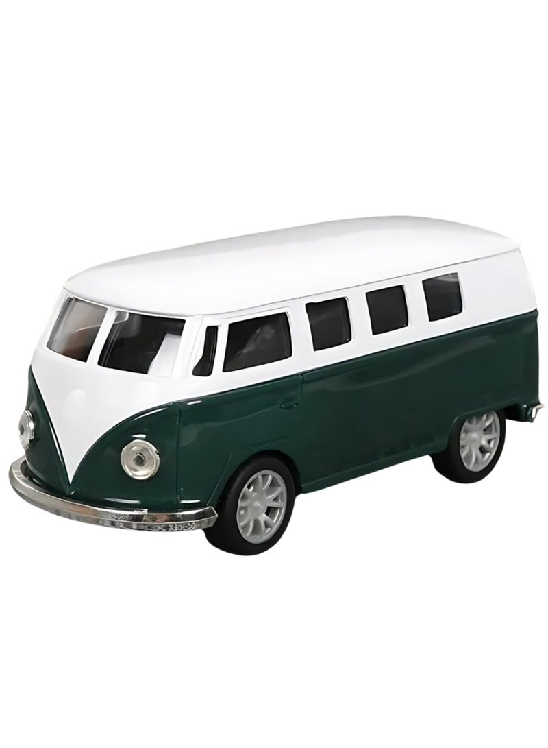 1:35 Alloy Bus Model Children's Toy Van - Pull Back Van Green