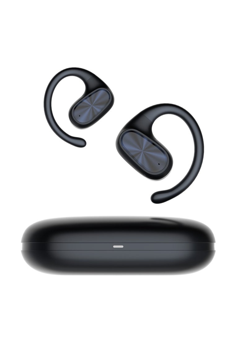 Open-Ear Headphones, Ultra Comfort, Ergonomic Ear Hook, Balanced Sound, 7H Music Playing Time AB-125