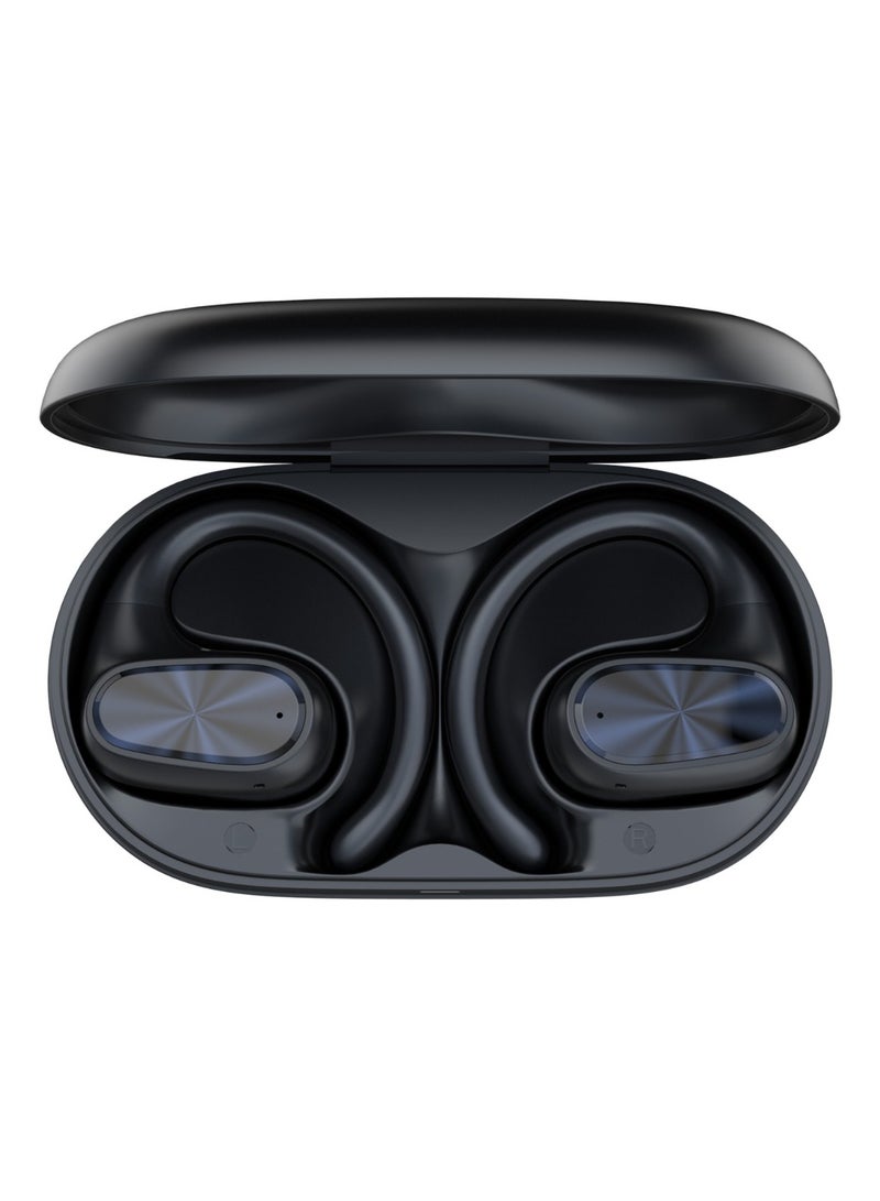 Open-Ear Headphones, Ultra Comfort, Ergonomic Ear Hook, Balanced Sound, 7H Music Playing Time AB-125
