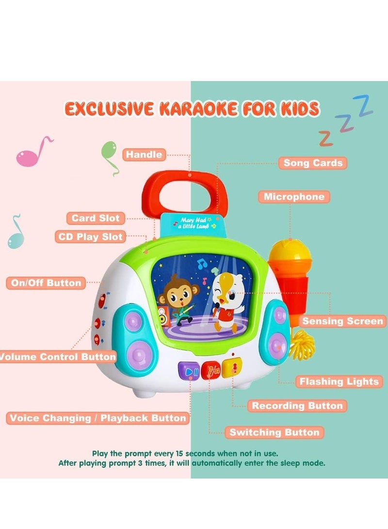 Baybee Karaoke Singing Machine Musical Toys for Kids with Singing, Recoding, Microphone & Voice Change Function Early Learning Educational Development Toys for Kids 2+ Years Boys Girls