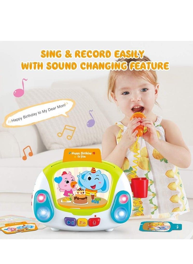 Baybee Karaoke Singing Machine Musical Toys for Kids with Singing, Recoding, Microphone & Voice Change Function Early Learning Educational Development Toys for Kids 2+ Years Boys Girls