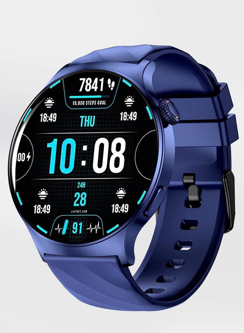 Smart Watch 3 Pro - 1.43” AMOLED Display, Bluetooth Calling, Fitness Tracker, Sports Modes, Heart Rate & Sleep Monitor, IP68 Waterproof, 250mAh Battery, Compatible with Android & iOS