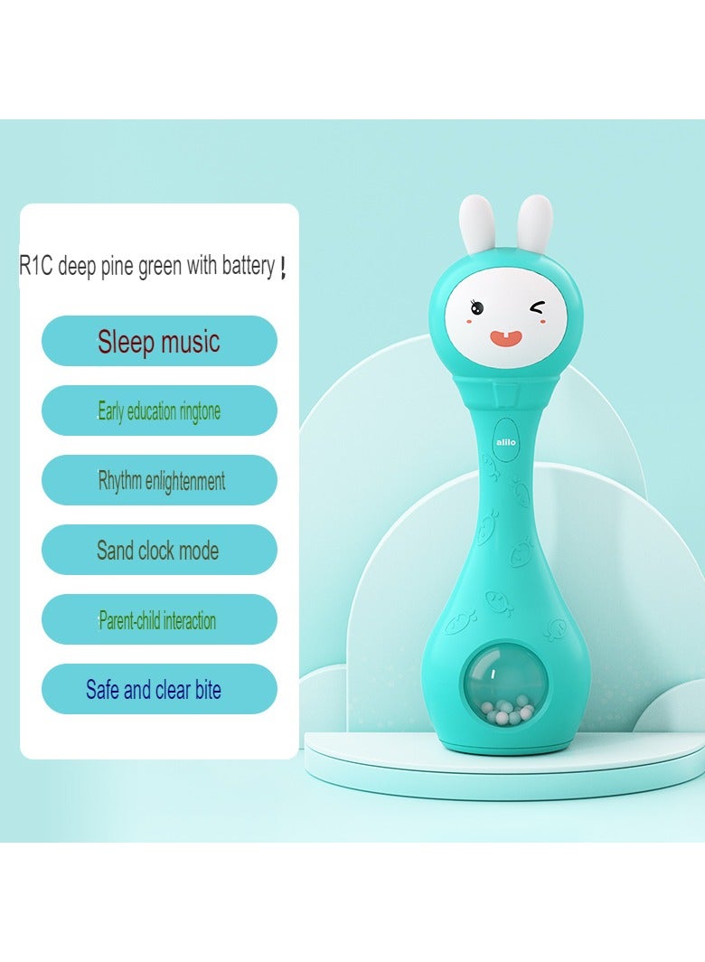 Bunny Baby Rattle Shaker and Teether Toy – Electronic Rattle with Music & Light, 9 Color Learning and Educational Features for 0-12 Months – Ideal Gift for Newborns and Toddlers