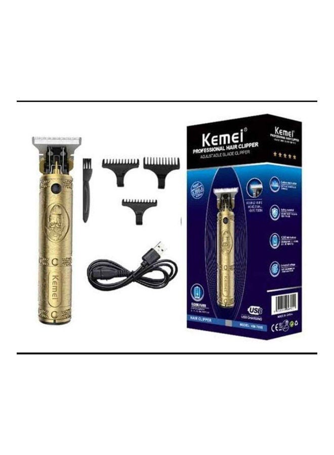 KM-1974c  Professional Electric Razor With Sharp Blades Draw And Liner Gold