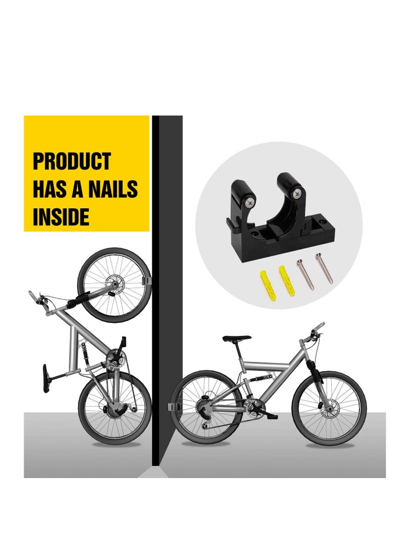 2 Pcs Bike Wall Mount Storage for home, Adjustable Bicycle Clip Hook for Home,  Basement or Garages, Wall Race Save Space and Easy to Hold Exhibition, Cycling Hanger