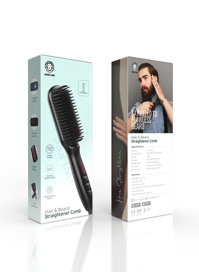 Hair & Beard Straightner Comb Power 42W-Black