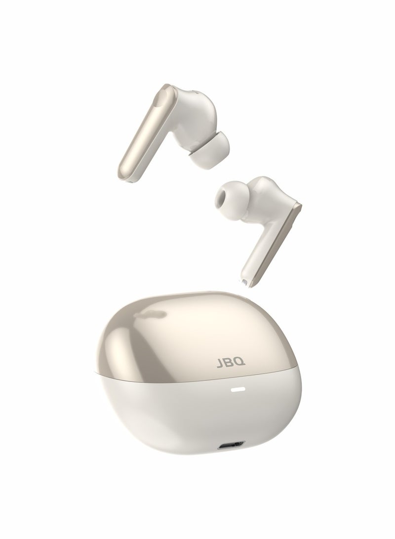 Wireless Earbuds, Bluetooth Headphones with ENC Noise Canceling Translucent Earphones, Active Noise Cancellation 1.5 Hours Charging Time 7Hours Music Playing AB-120C