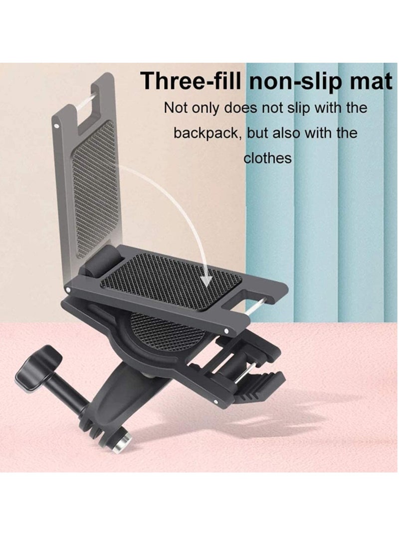 Backpack Strap Mount Adjustable Camera Shoulder Mount, Which Compatible with GoPro Hero 9 8 7 6 5 4 Black, Session, Insta 360 One R, DJI Osmo Action and Most Action Camera