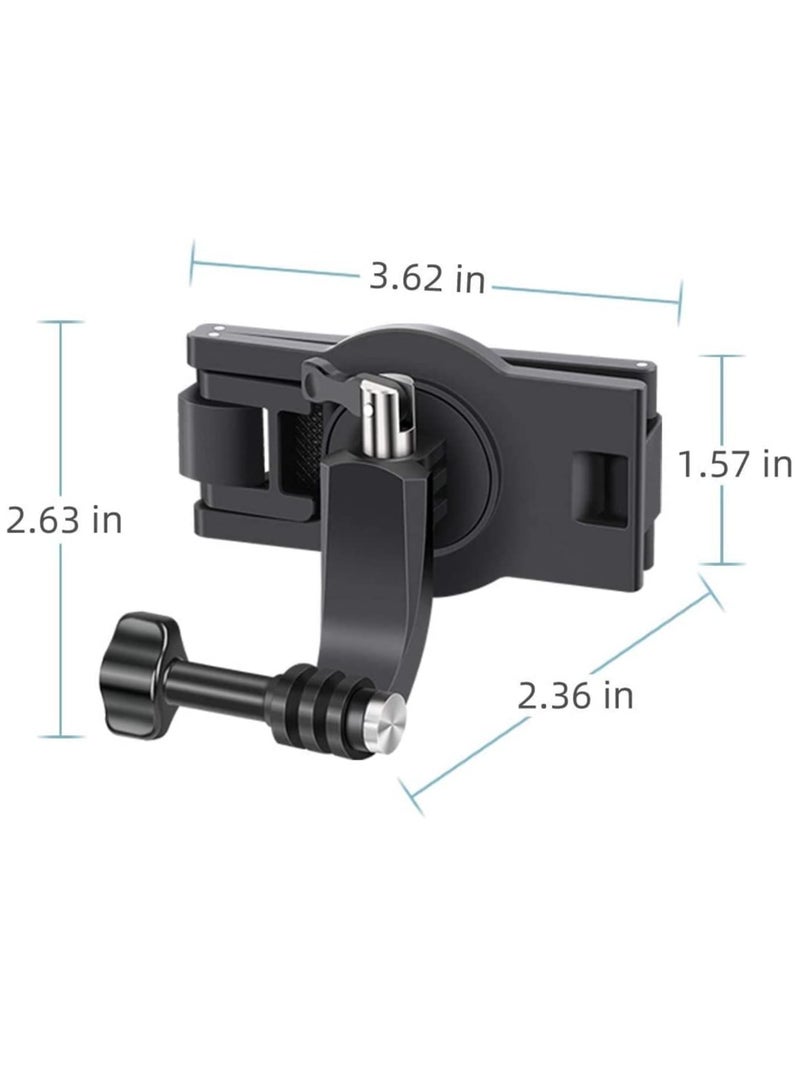 Backpack Strap Mount Adjustable Camera Shoulder Mount, Which Compatible with GoPro Hero 9 8 7 6 5 4 Black, Session, Insta 360 One R, DJI Osmo Action and Most Action Camera