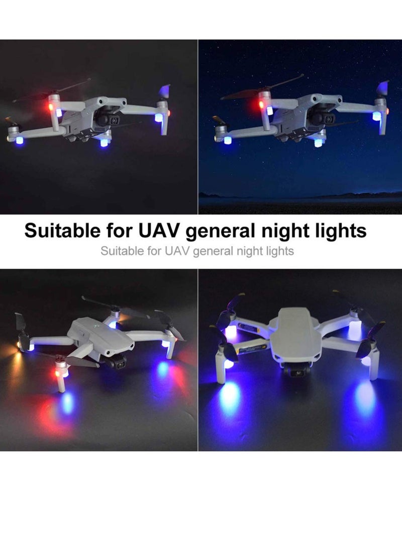 Drone Night Flight Signal Light, 4 Pcs Anti-collision Indicator Strobe Led Light for DJI Mavic 3/ Air 2s/ Mavic Air 2/ Mavic Mini 2 Drone Accessories Searchlight Identification Burst Light (blue Red)