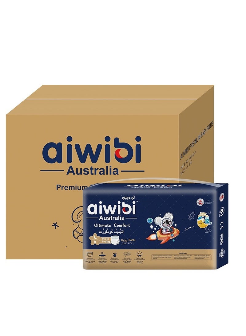 Aiwibi Night Plus Baby Pants Size 4-L (9-14kg) 44's - Pack Of 4