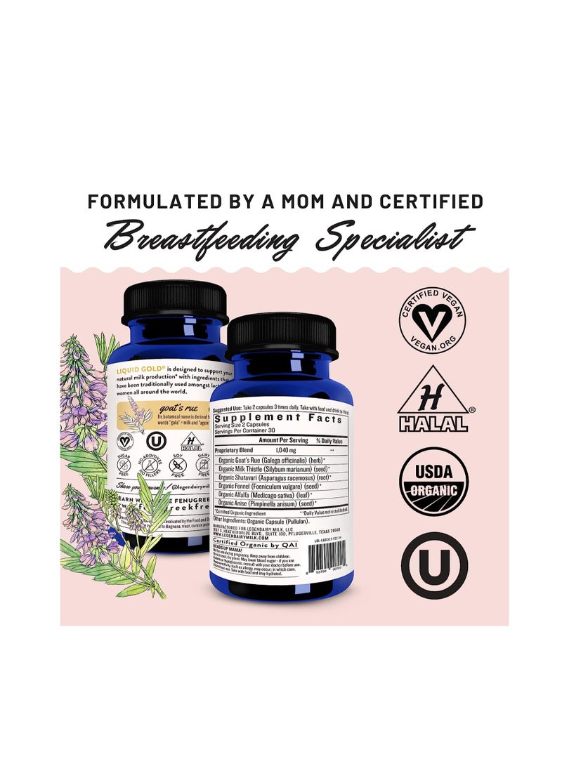 Liquid Gold Lactation Supplement 60 Vegan Capsules