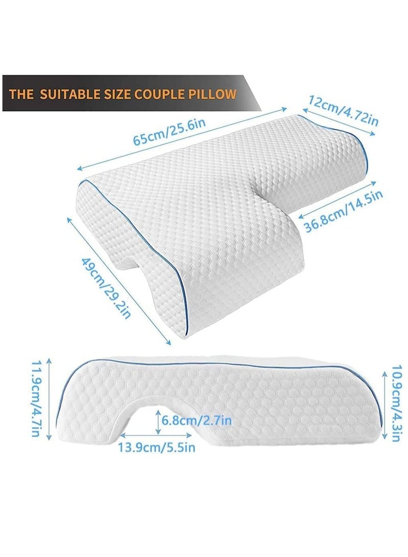 Couple Pillow UNDER ARM PILLOW,Couples Pillow Arm Rest Memory Foam Anti Pressure Arched Sleeping Cuddle Cushion,Memory Foam Pillow for Sleeping (Right Arm)