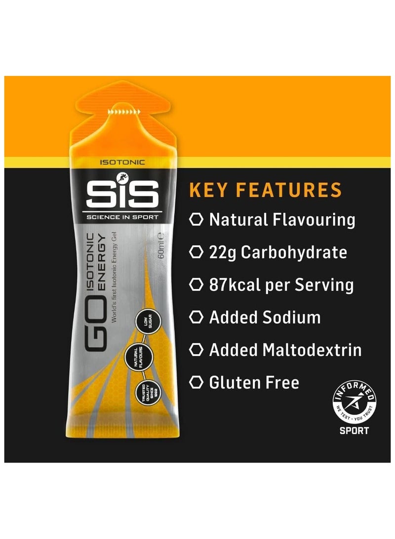 Go Isotonic Energy Gels, Variety Pack, 7 Go Isotonic Energy Gels - 60 Ml