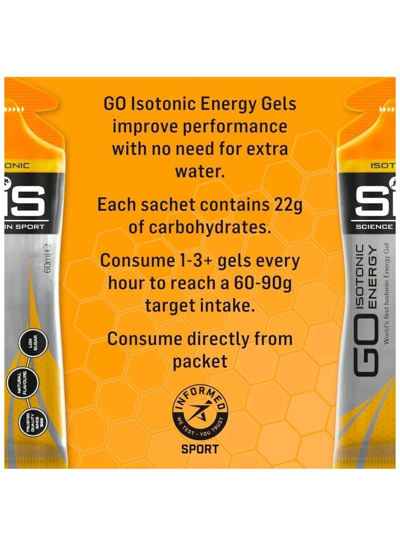 Go Isotonic Energy Gels, Variety Pack, 7 Go Isotonic Energy Gels - 60 Ml