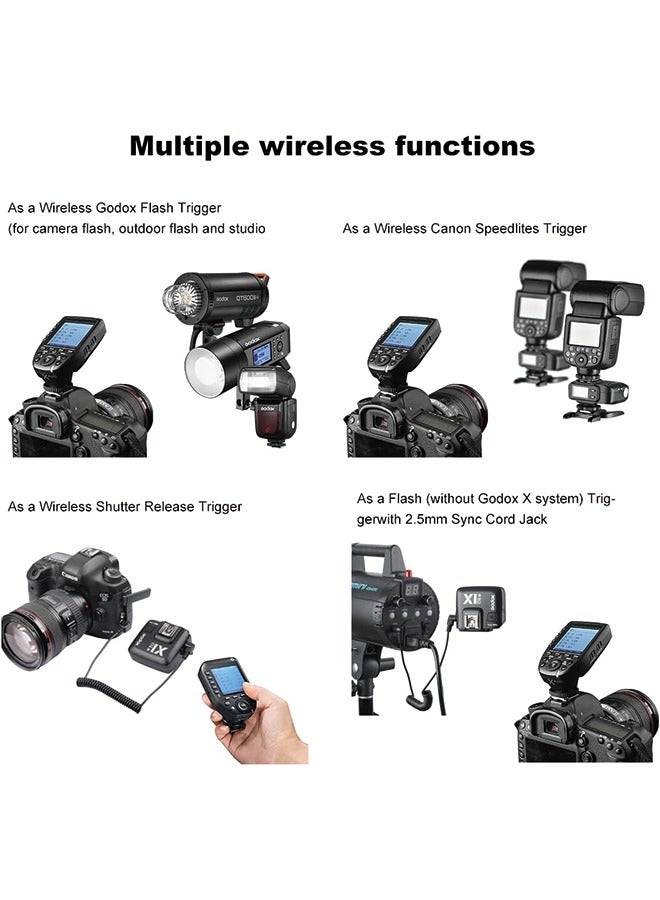 Godox XPro-S TTL 2.4G High-Speed Sync Wireless Flash Trigger Transmitter compatible for Sony Cameras, 1/8000s,11 Customizable Functions,16 Groups and 32 Channels,2.4G Wireless X System