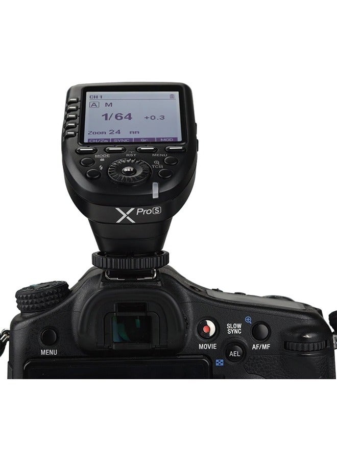 Godox XPro-S TTL 2.4G High-Speed Sync Wireless Flash Trigger Transmitter compatible for Sony Cameras, 1/8000s,11 Customizable Functions,16 Groups and 32 Channels,2.4G Wireless X System