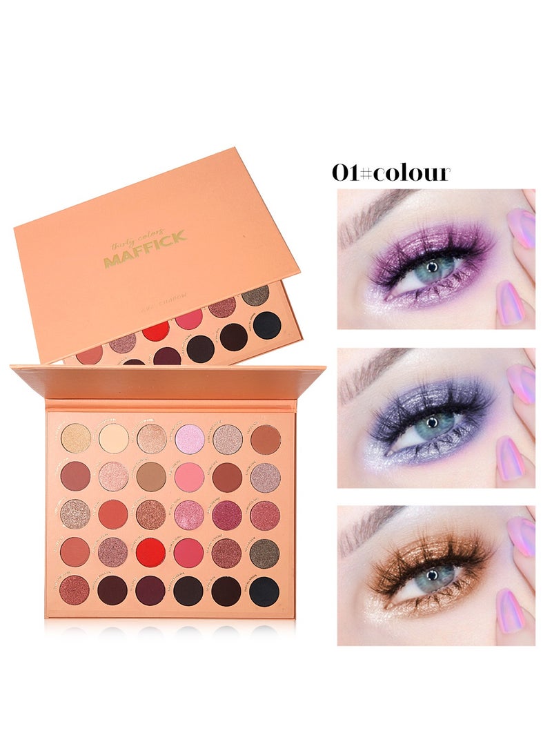 MAFFICK Luxurious Eye Makeup Palette: 30-Color-Rich Matte, Shimmer, and Metallic Shadows for Enduring Elegance