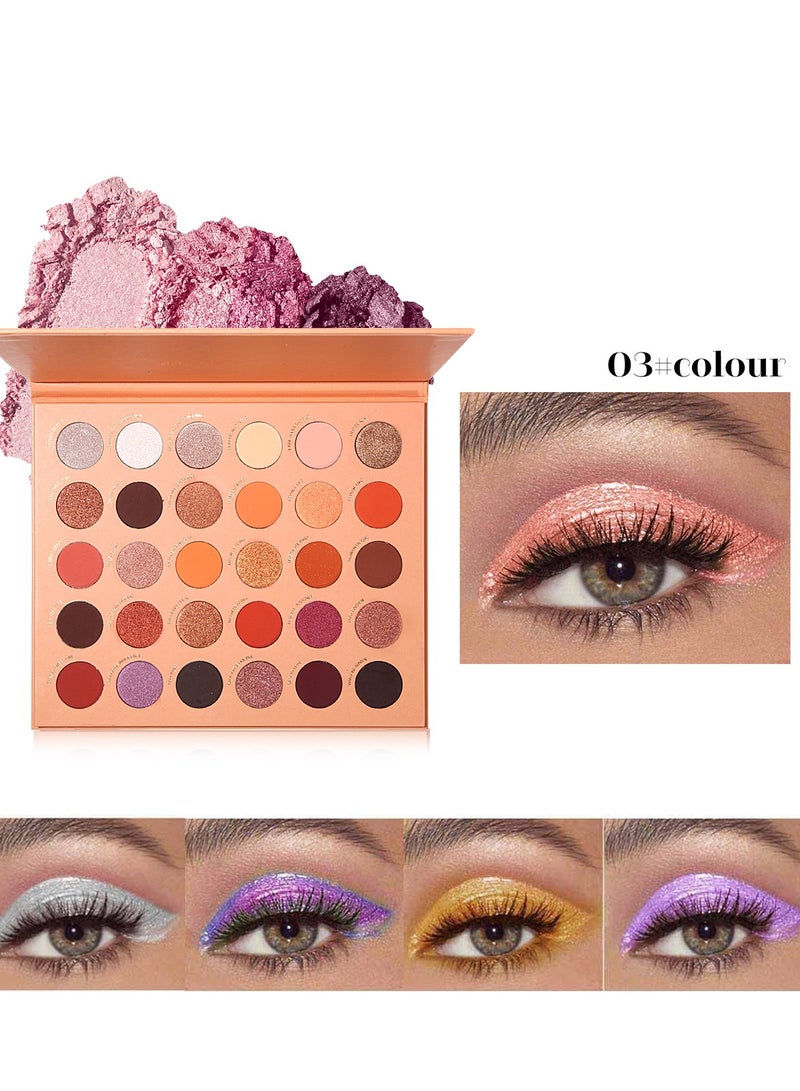 MAFFICK Luxurious Eye Makeup Palette: 30-Color-Rich Matte, Shimmer, and Metallic Shadows for Enduring Elegance