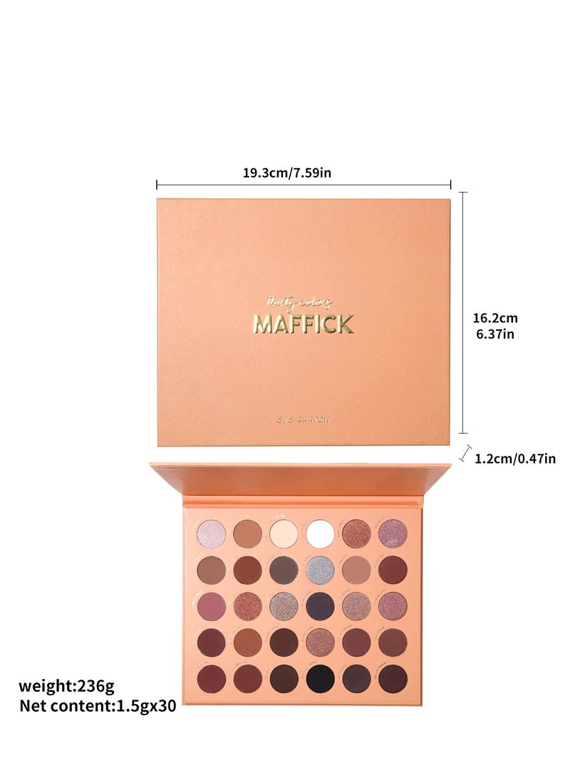 MAFFICK Luxurious Eye Makeup Palette: 30-Color-Rich Matte, Shimmer, and Metallic Shadows for Enduring Elegance