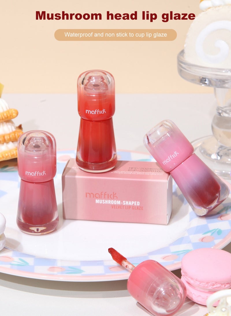 Maffick Lip Glaze Lipstick: Long-lasting, Non-sticking, Waterproof Lip Gloss