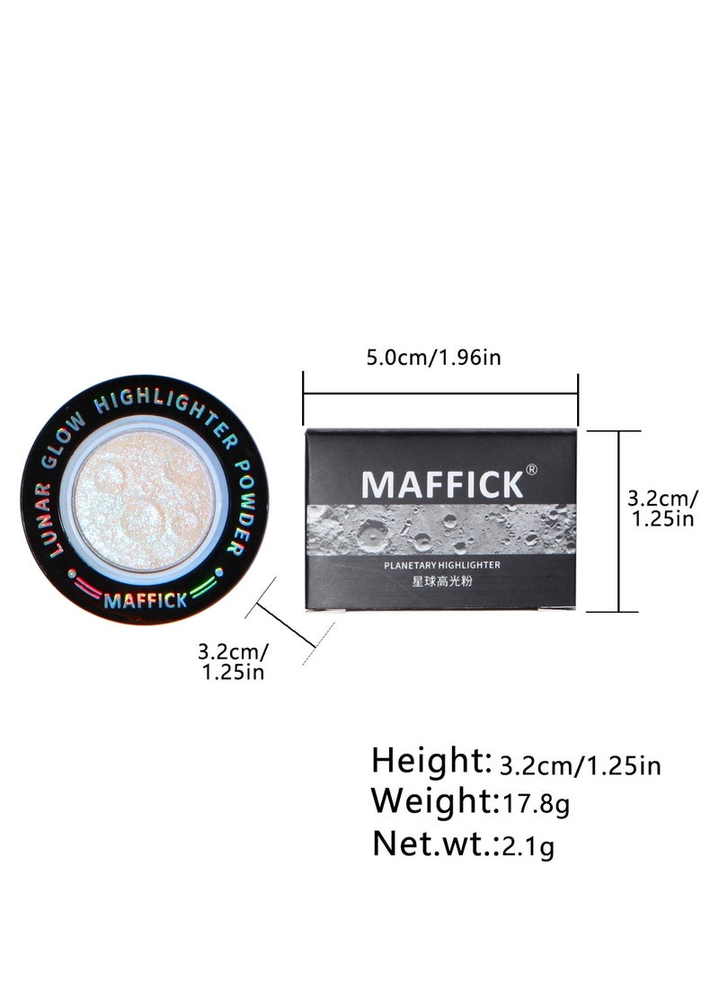 Maffick Highligher  highlighting Powder - Shimmer Face Makeup Compact for a Natural Glow